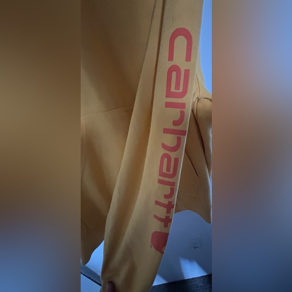 Carhartt Yellow Sweatshirt with Red Logo